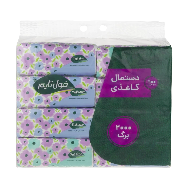 665b64d75ea48a1895b549ec4d576e7b74e16495_1621059610 دستمال کاغذی فول تایم مدل دولایه 250 برگ بسته 8 عددی - تصویر 1